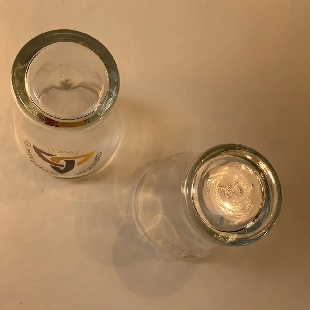Guinness Harp Saoithwicks Beer Tasting Set 2 Glasses 7 Oz Bar Cocktail Party EUC